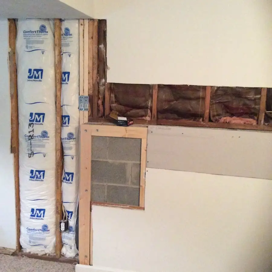 Wall insulation replacement during Odor Removal & Deodorization in Saginaw